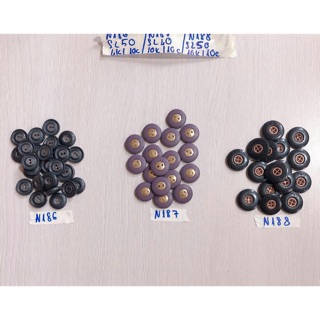 Combo 10 nút áo tối màu n186-188
