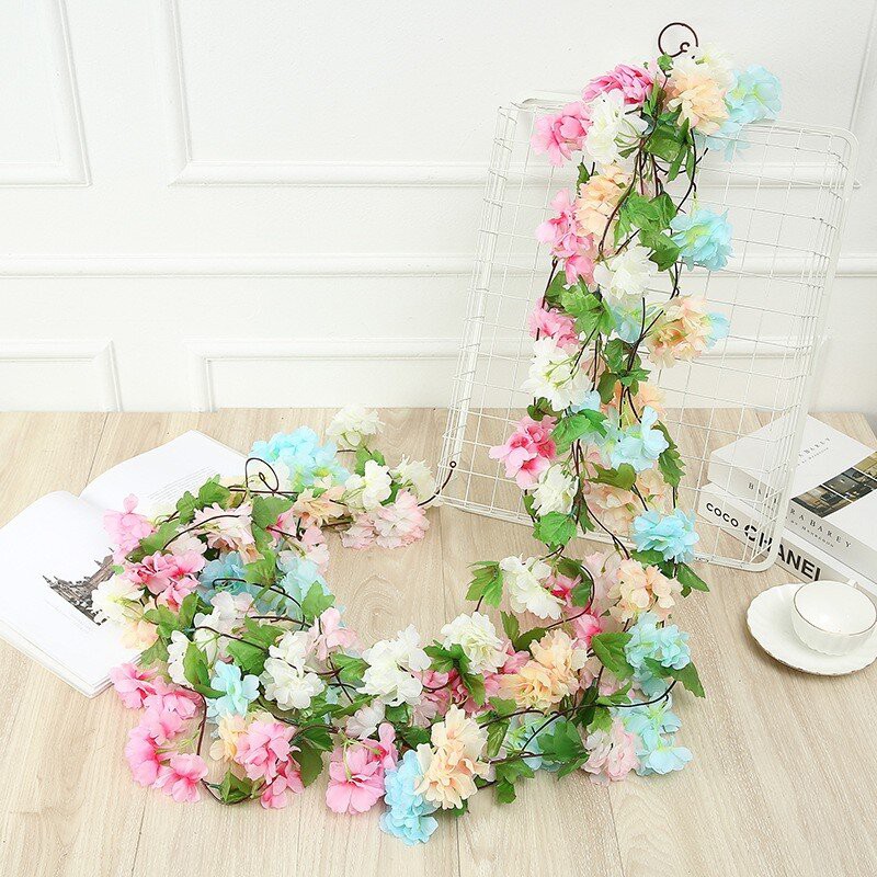 Dây hoa Anh đào 2.3m giống thật 100% - Hoa giả - Trang trí nội thất, sự kiện, sảnh, phụ kiện chụp ảnh