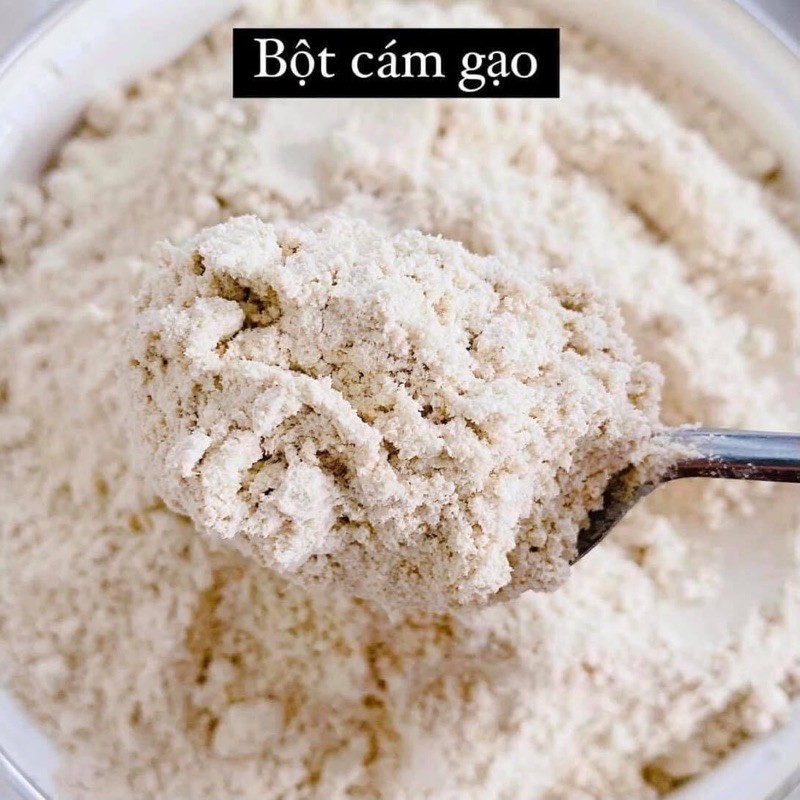 (Bột nạ 100g) Cám gạo thô mix cà phê xay vỡ đắp mặt/ tắm/tẩy tế bào chết thiên nhiên lành tính