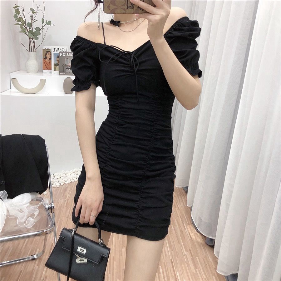 Đầm Nữ Dáng Chữ A Hở Vai Thời Trang Quyến Rũ