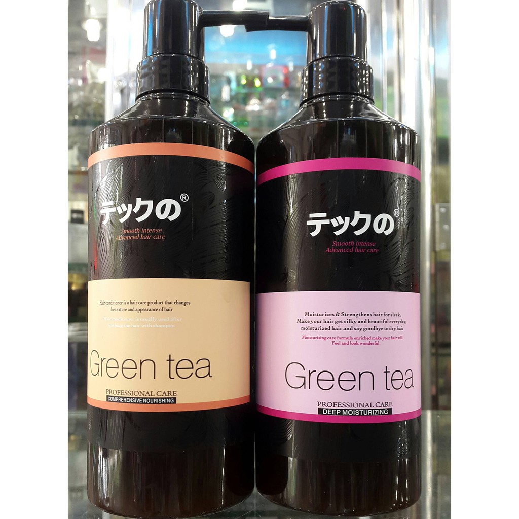 Cặp dầu gội dầu xả green tea