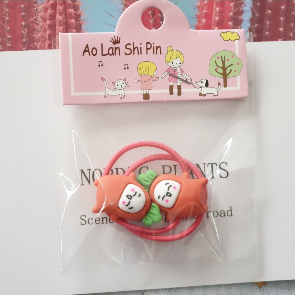 SET 2 CÁI CỘT TÓC HOẠT HÌNH NHÁM CHO BÉ GÁI