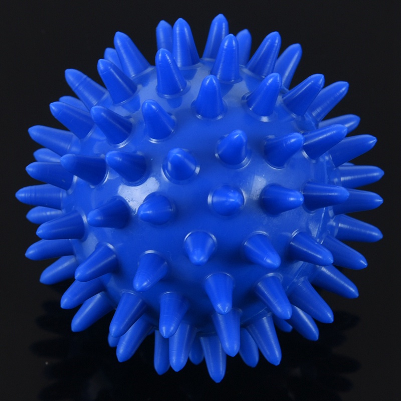 1pc Spikey Bóng Massage mềm cho bàn chân lòng bàn tay Cánh tay cổ trở lại màu xanh lam 5.5CM