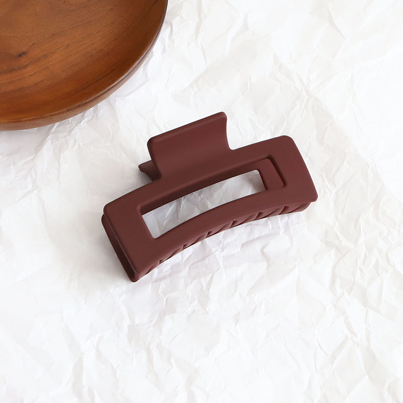 Kẹp tóc dáng vuông màu trơn kiểu Hàn thanh lịch dành cho nữ