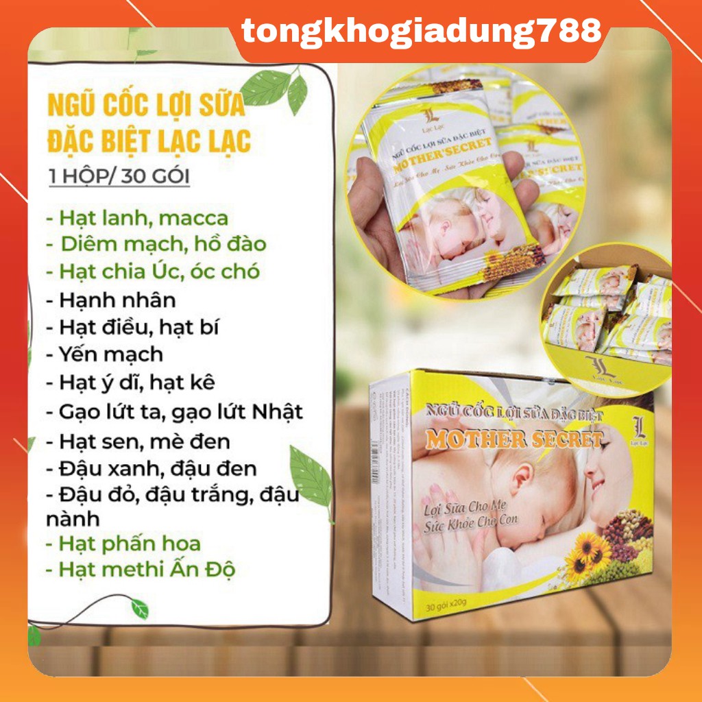 Ngũ cốc lợi sữa Lạc Lạc (hộp 30 gói)