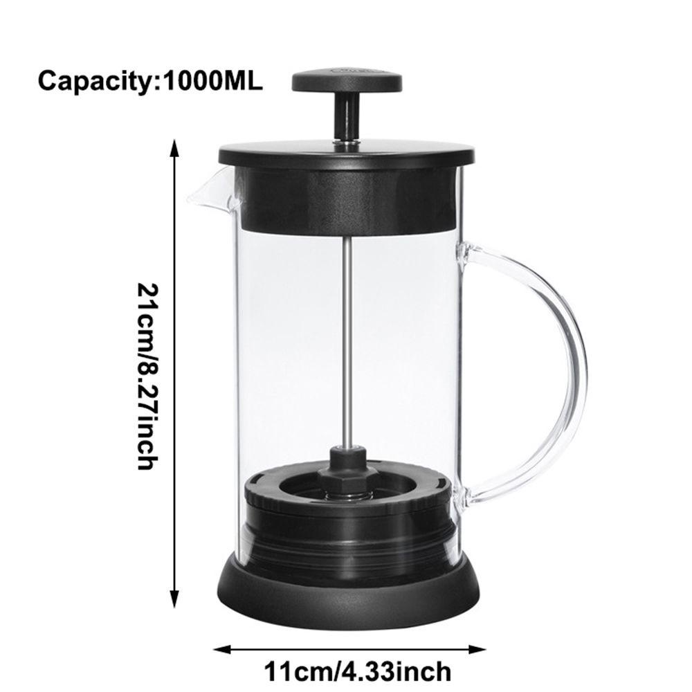 Cốc Nén Pha Cà Phê Espresso Bằng Thép Không Gỉ Kiểu Pháp 1000ML