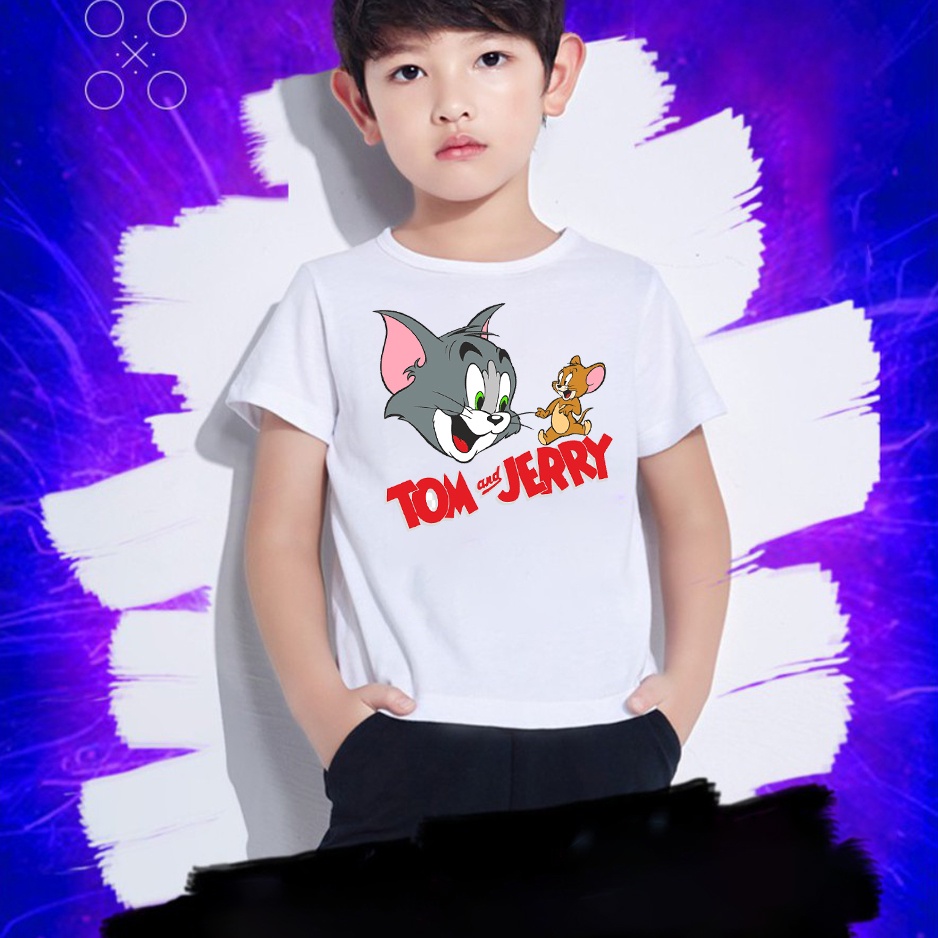 Áo thun cho bé tay ngắn vải cotton màu trắng Hạ Băng Designs - Nhân vật Hoạt hình 001