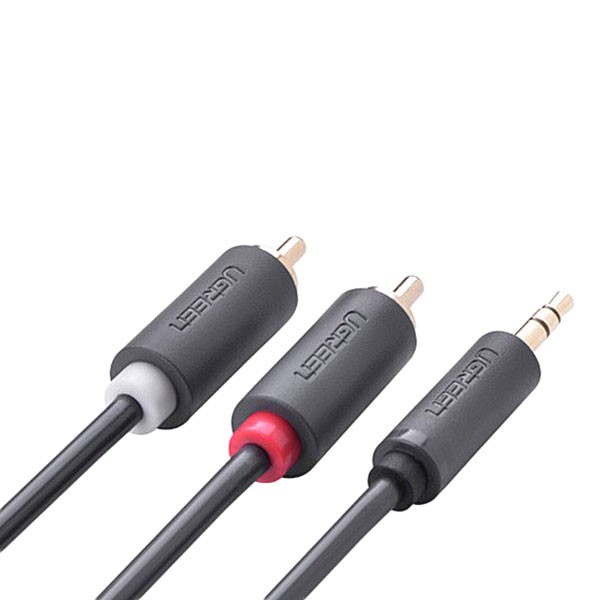 Dây Loa 1 Ra 2 Đầu Hoa Sen UGREEN 10513 Dài 5M - Cáp Audio 3.5mm To AV Hoa Sen - Hàng Chính Hãng