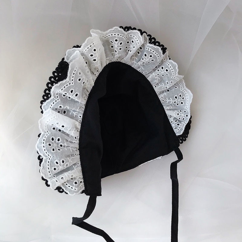 Mũ Ren Hở Ngón Phong Cách Lolita Dễ Thương Dành Cho Người Lớn Đen