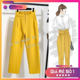 [FreeShip- Hàng VNXK ] Quần Baggy Cạp Bèo Công Sở, Quần Tây Nữ, Form Siêu Đẹp, Chuẩn Từng Đường Kim Mũi Chỉ