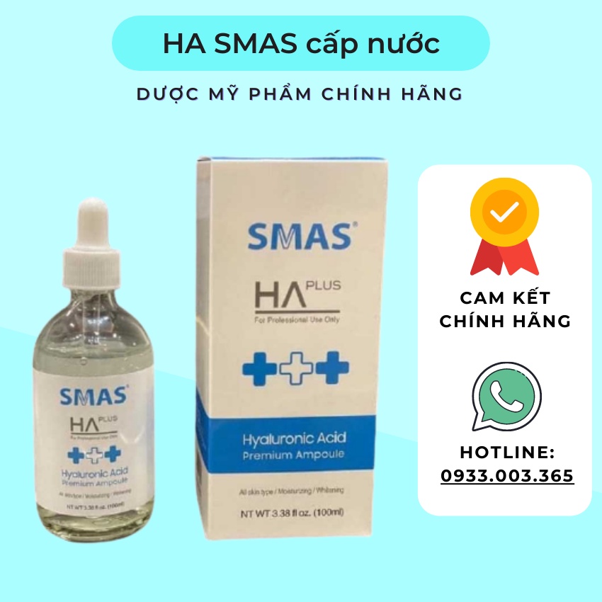 HA SMAS cấp nước phục hồi làm sáng da 100ml