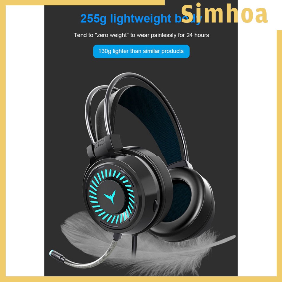 Tai Nghe Chơi Game Có Mic Và Đèn Led Kích Thước 3.5mm Dành Cho Ps4 Pc / Laptop