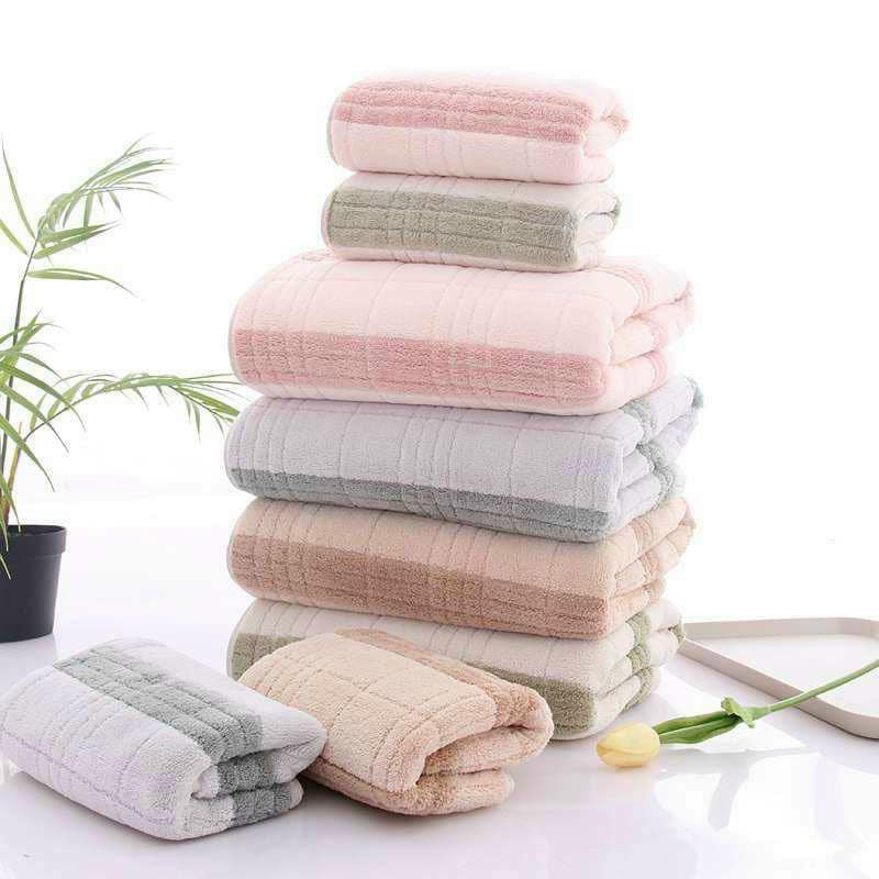 khăn tắm kẻ ô cao cấp sợi bông size 50x100cm