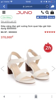 Thanh lý sandal trắng juno