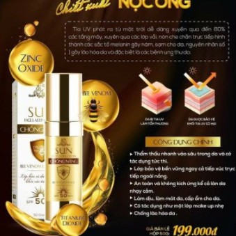 Kem Chống Nắng Sun Collagen X3 Chiết Xuất Từ Nọc Ong Chính Hãng