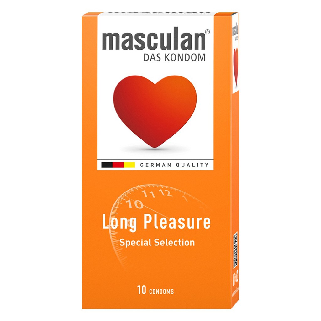 Bao Cao Su Masculan Long Pleasure 5 In 1 hộp 10 chiếc gân, gai, nhiều gel kéo dài thời gian