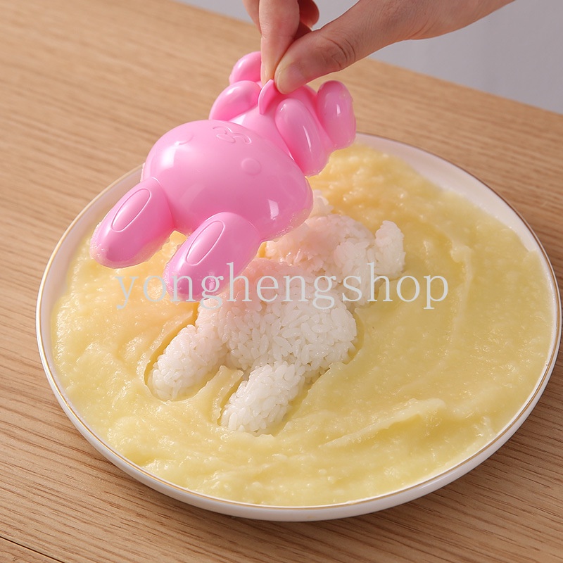 Set 3 Khuôn Làm Cơm Nắm Hình Thỏ Dễ Thương