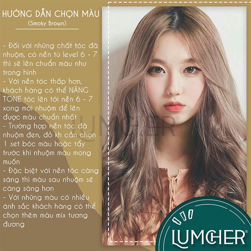 Thuốc nhuộm tóc Nâu Khói Trầm không tẩy tại nhà chính hãng LUMCHER LC03