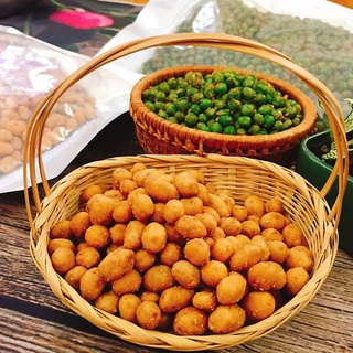 100gr đậu phộng da cá cốt dừa thơm ngon hương vị dừa giòn tan - b0m b0m