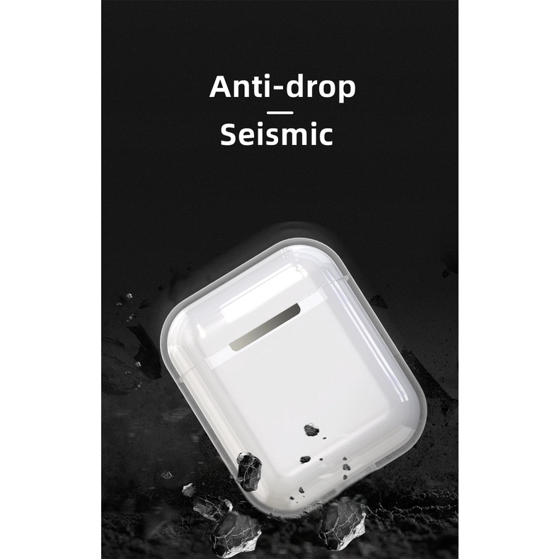 Vỏ Bảo Vệ Hộp Đựng Tai Nghe A Pro / pro2 Apple 1 / 2 / 3 Bằng PC Cứng Trong Suốt Kèm Móc