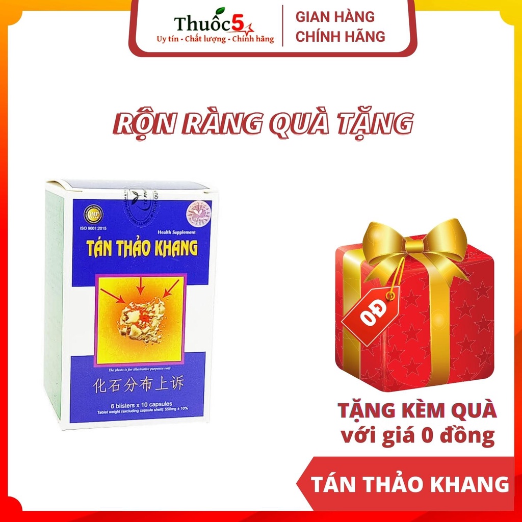 [GIÁ GỐC] Tán Thảo Khang - Viên Uống Mòn Sỏi Lợi Tiểu - Hộp 60 viên