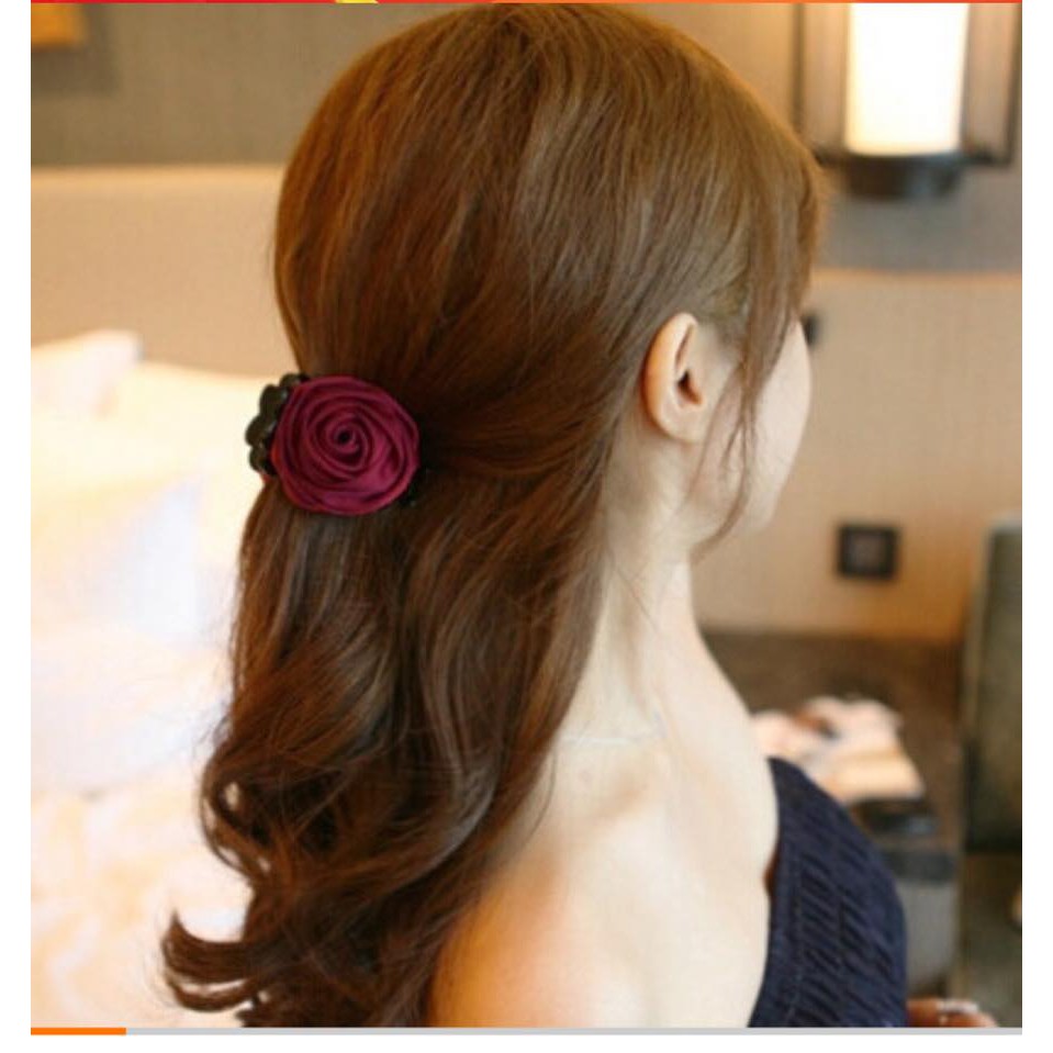 Kẹp tóc hoa trà