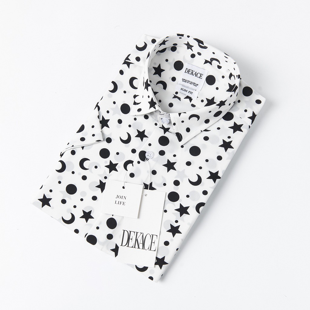 Áo Sơ Mi Nam Dekace Chất Lụa Họa Tiết T6521