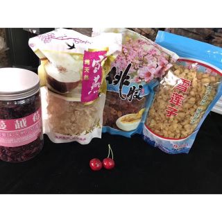 Combo nhựa đào, bồ mễ, tuyết yến ( mỗi loại 100gr) tặng 100gr táo đỏ