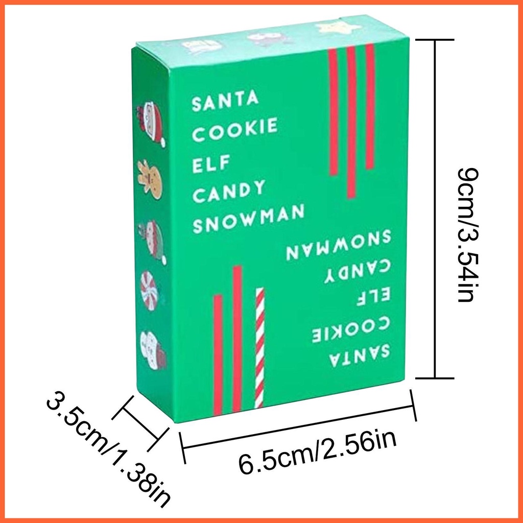 Bộ Thẻ Trò Chơi Hình Ông Già Noel Cookie Elf Trọng Lượng Nhẹ Vui Nhộn Cho Bé