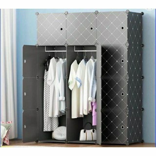 Tủ nhựa lắp ghép 12 ô sâu 47cm( màu caro đen mẫu mới 2019). Màu sang- hiện đại. Bh: 1 năm.