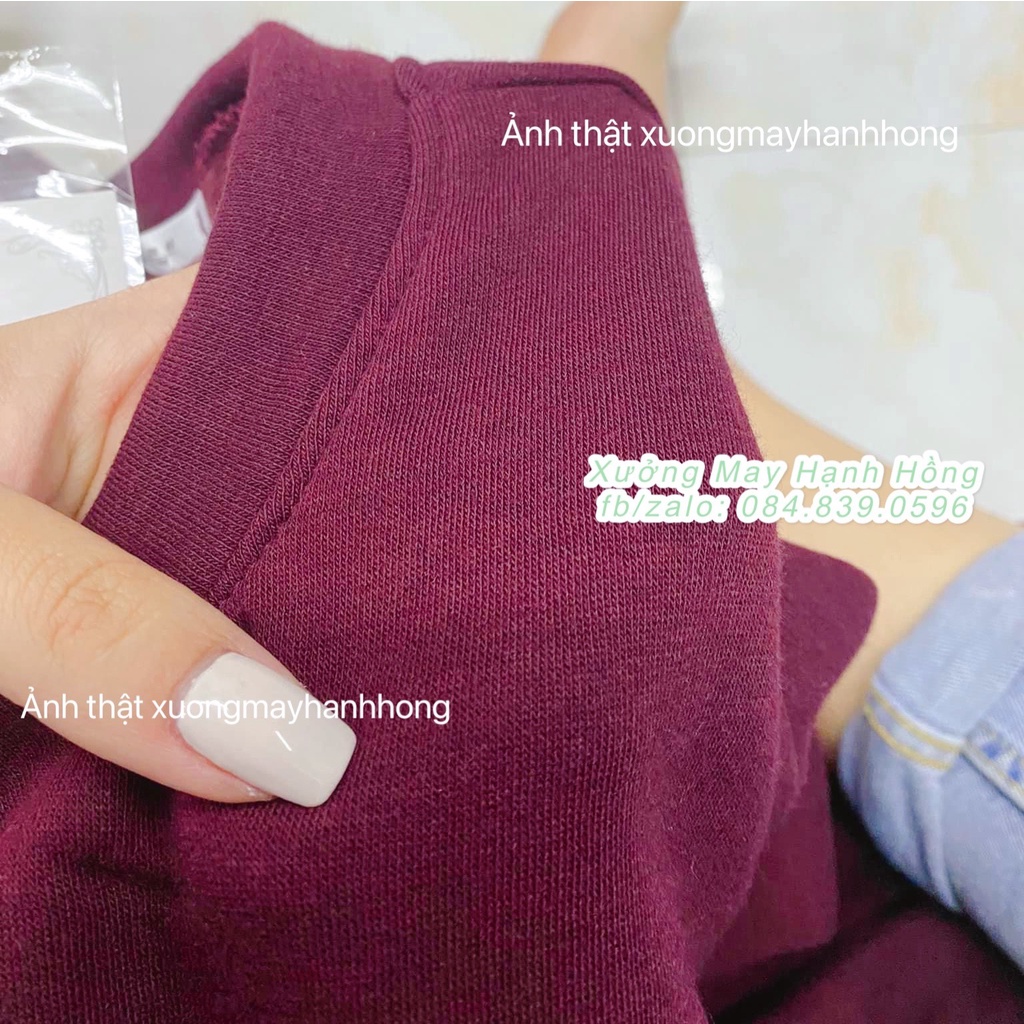 Bộ đồ mùa đông quần nhung tăm SIGNATURS, áo sweater form rộng tay bồng cá tính Ulzzang