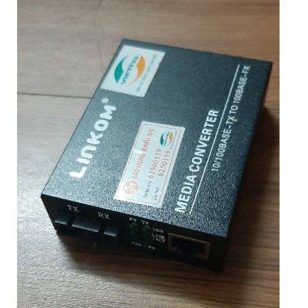 CŨ ZIN  Thiết bị chuyển đổi quang điện Media Converter Linkom (Viettel)