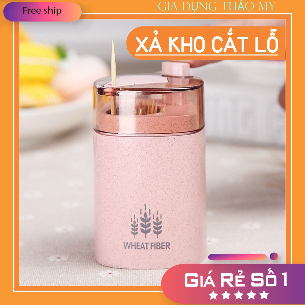Hộp ống đựng tăm cao cấp bằng lúa mạch