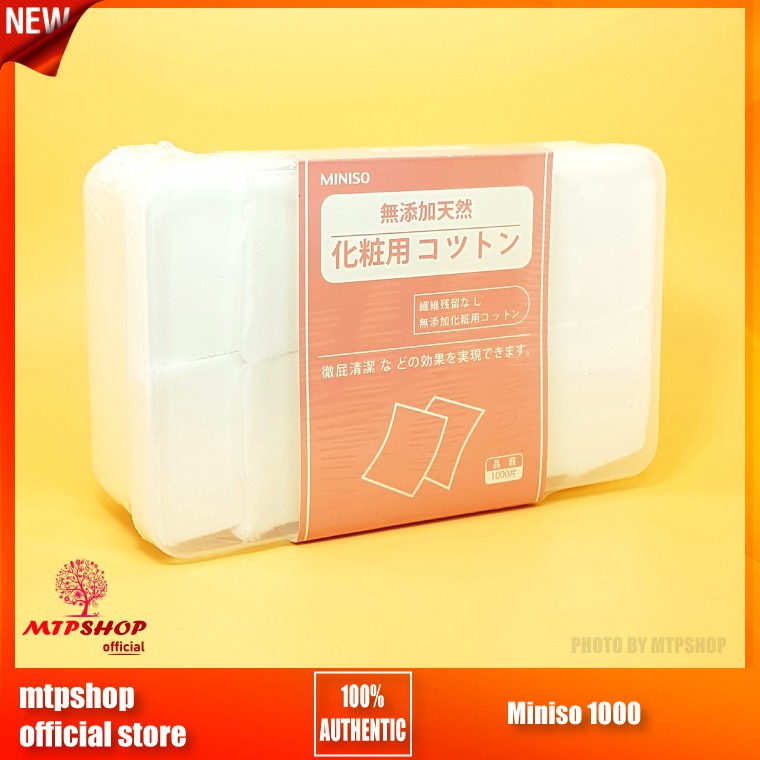 Hộp Bông Tẩy Trang Miniso 1000 Miếng – Nhật Bản