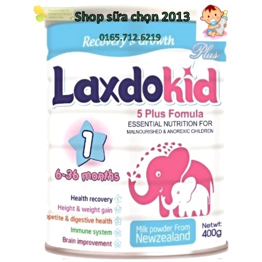 Sữa Tăng cân cho bé trên 6 tháng Laxdokid số 1 (900g) Quà tặng