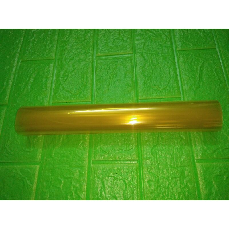 Bộ tem dán đèn xe màu vàng ngang 30 cm dài 1 mét