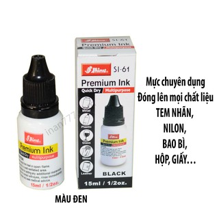 Mực dấu đóng lên mọi chất liệu TEM NHÃN, NILON, BAO BÌ... Chính hãng hiệu SHINY