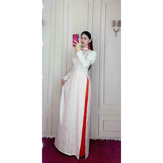 ÁO DÀI CƯỚI FULL SIZE S/M/L/XL ( ảnh tự chụp 100%)