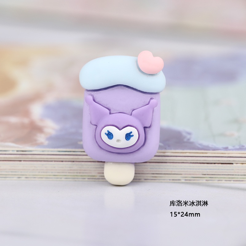 Sticker Dán Trang Trí Điện Thoại Hình Que Kem 3D Dễ Thương