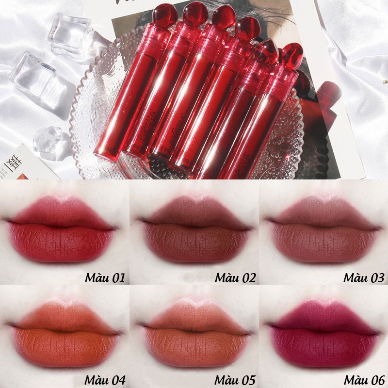 Son Kem lì Peinifen, son nội địa trung Velvet Matte mềm mịn lâu trôi bảng màu hot trend Datgon