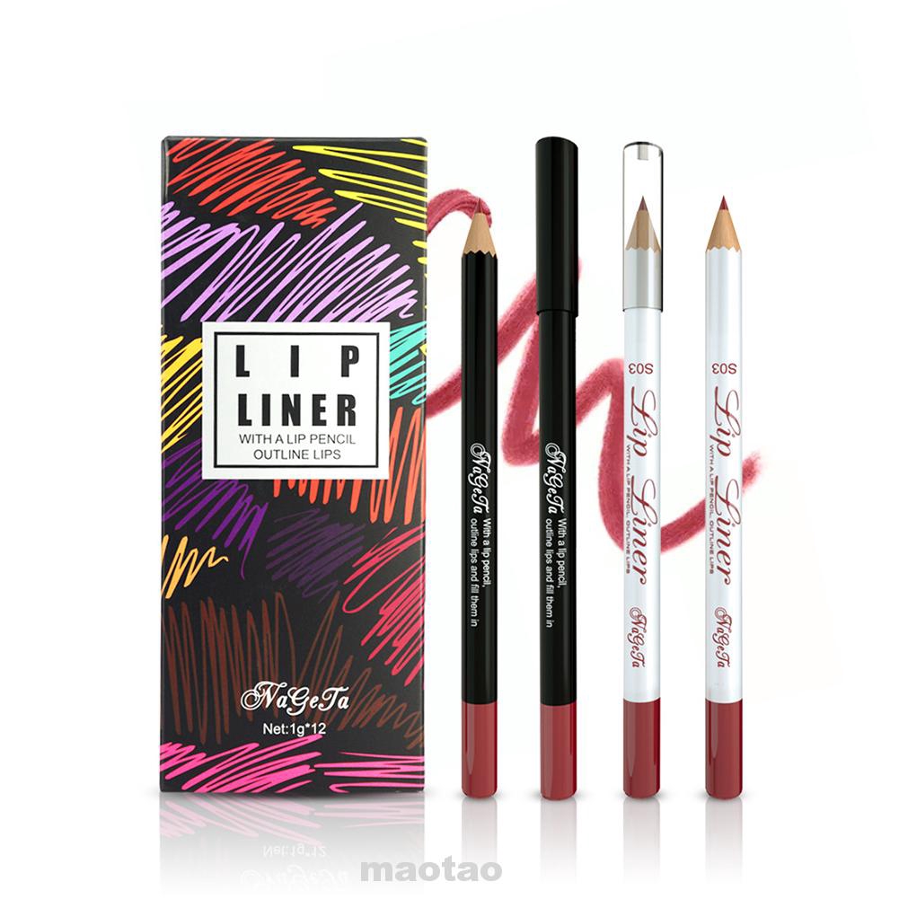 12 Colors/Set Soft Long Lasting Pigments Fashion Smooth Professional For Women Sexy Makeup Tool Matte Lip Liner | BigBuy360 - bigbuy360.vn