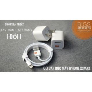 Bộ sạc iphone 5w củ vuông chính hàng zin bóc máy XSM