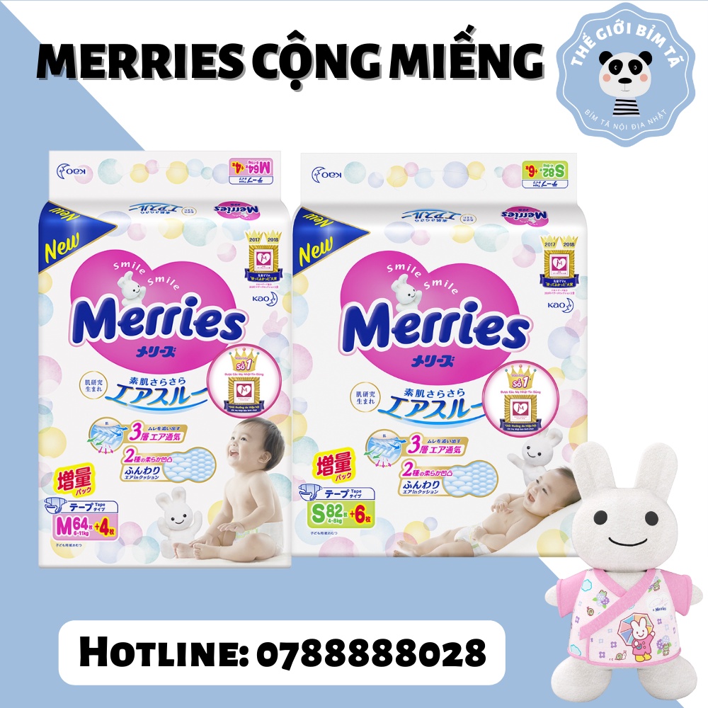 (MERRIES TỔNG HỢP)Bỉm Tã Dán/Quần Merries Nội Địa Nhật Đủ Size NB96/S88/M68/M64/L50/XL44/XXL28