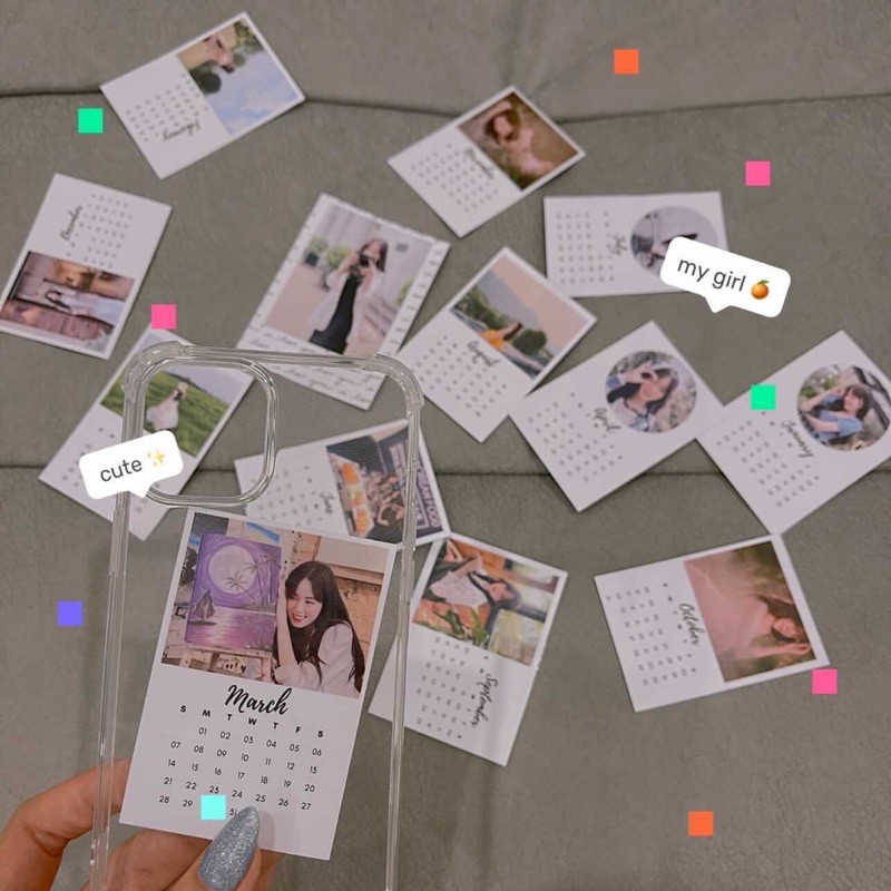 Ốp dẻo trong suốt Instagram cho iPhone tặng ảnh polaroid