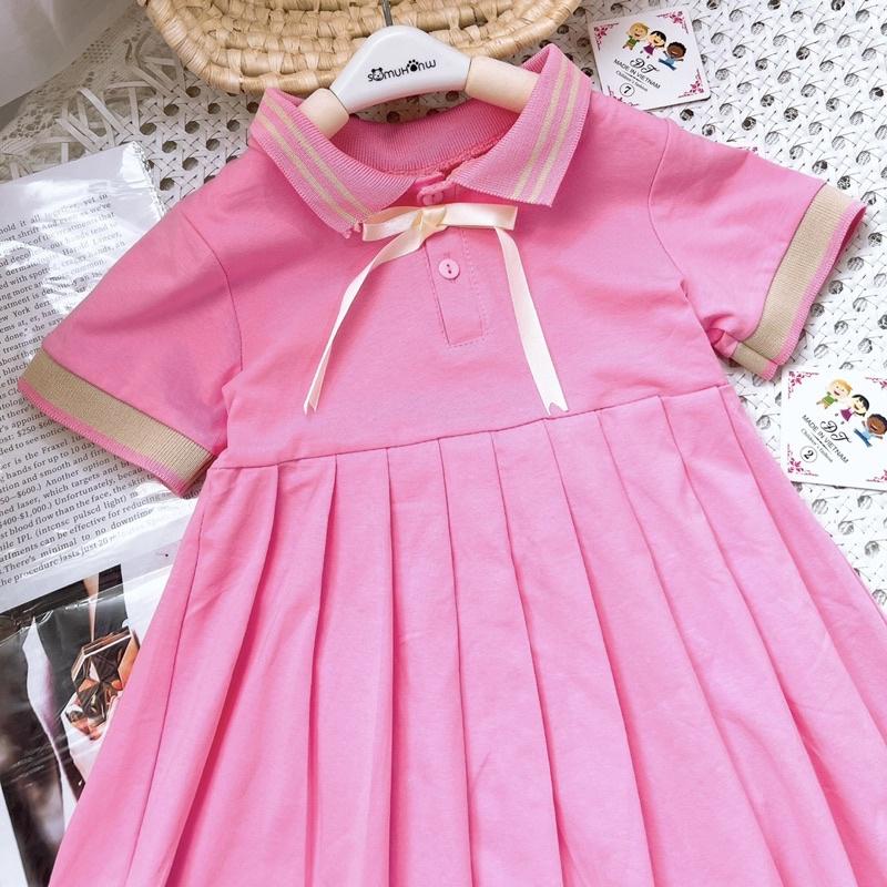 VÁY POLO BABY DOLL ĐÍNH NƠ CHO BÉ
