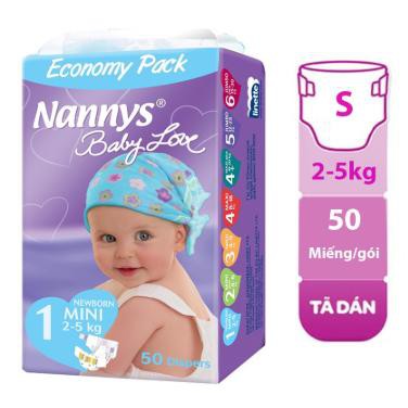 Gói dùng thử Tã dán Nannys Mini S (2-5kg) (2 Miếng/Túi)