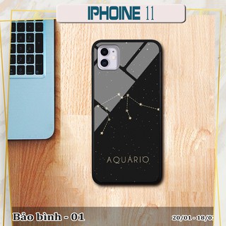 Ốp lưng kính 3D iPhone 11 cung hoàng đạo