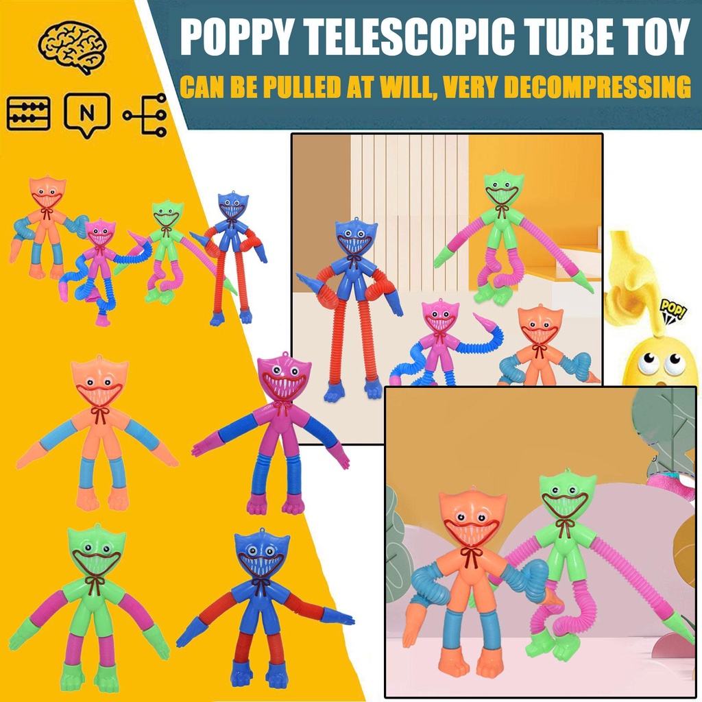 Poppy Đồ Chơi Ống Thu Gọn Được Kéo Dài Cơ Thể Và Co Rút Đồ Chơi Cho Trẻ Em