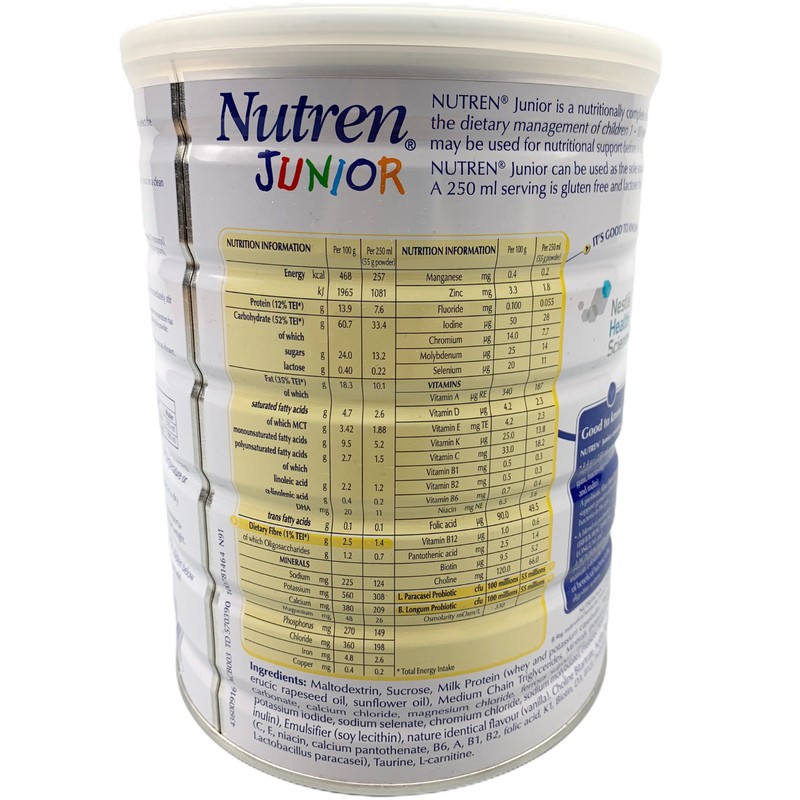 Sữa Bột Nestle Nutren Junior Thụy Sĩ 800