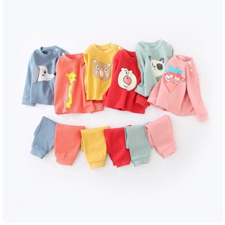 Bộ cotton baby cài vai